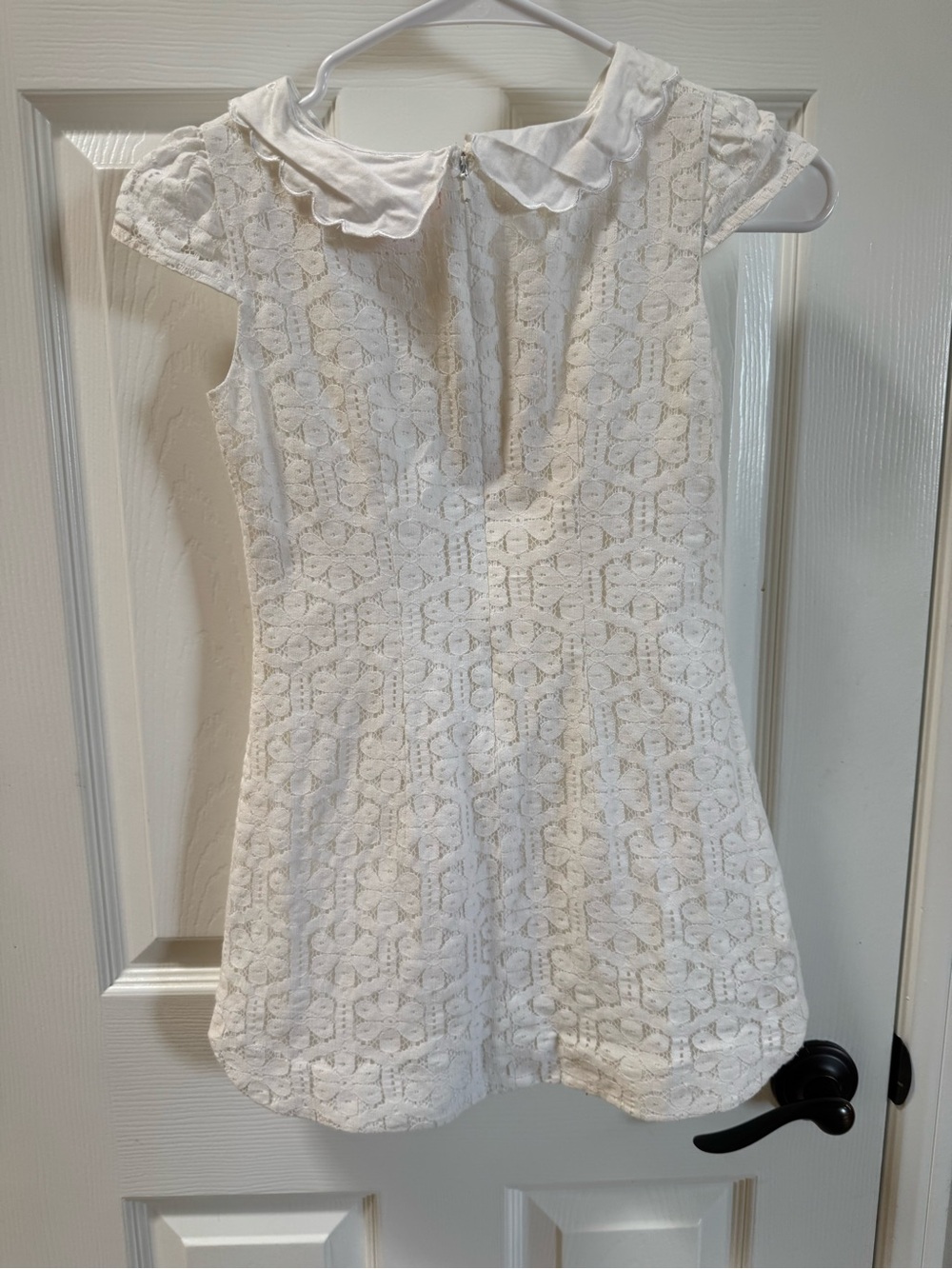 Lilly Pulitzer White Eyelet Lace Dress with Peter Pan Collar